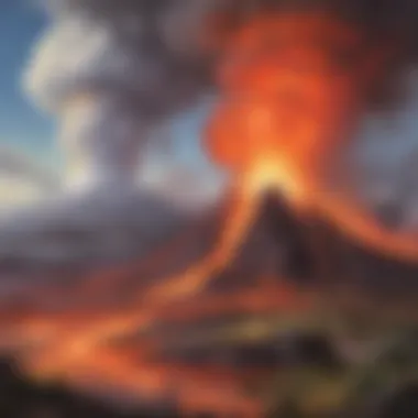 Diagram explaining volcanic eruptions