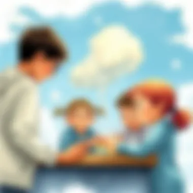 Hands-On Learning Experience Children engaged in a fun science experiment creating clouds