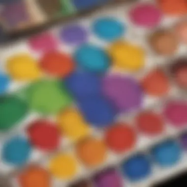 A Spectrum of Colorful Pigments Colorful pigments spread on a palette