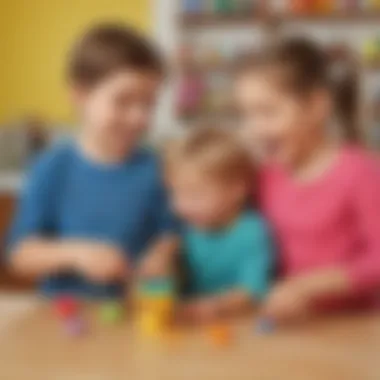 Children engaging joyfully with homemade Play-Doh