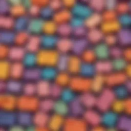 Colorful soap bars arranged artistically