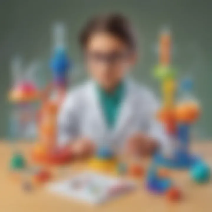 Colorful educational toys showcasing science concepts