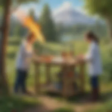 Interactive outdoor experiment setup in nature