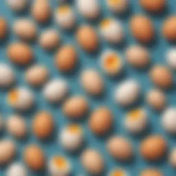 Illustration showcasing the concept of density in floating eggs
