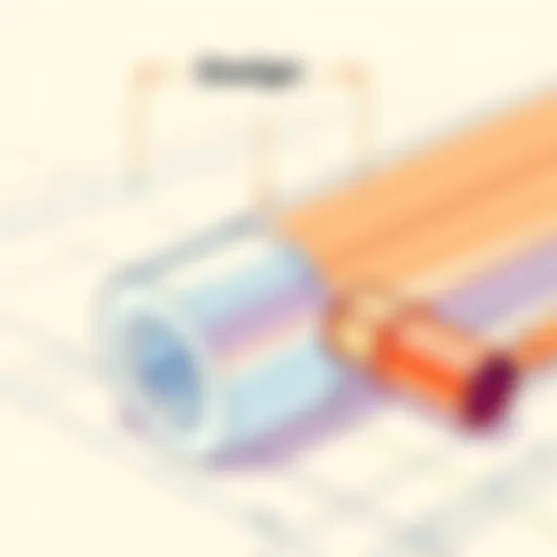 Technical Illustration of Design Drawing Technical illustration of engineering design drawing