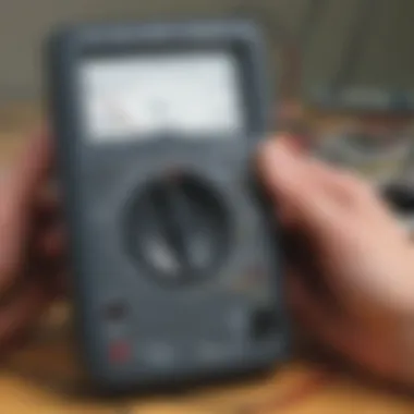 Illustration demonstrating digital multimeter applications in scientific experiments