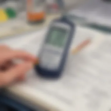 Efficient Data Recording with Digital Thermometers Illustration showcasing data recording process using digital thermometers