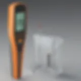 Illustration showing precise temperature measurement with a digital thermometer