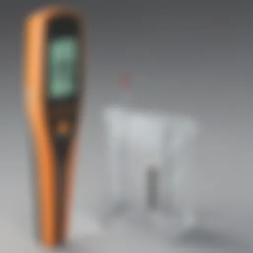Illustration showing precise temperature measurement with a digital thermometer