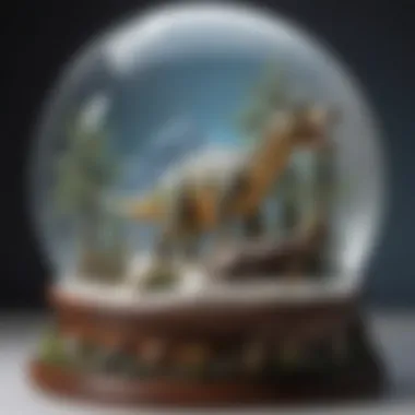 Dinosaur Snowglobe - Mesmerizing Diorama