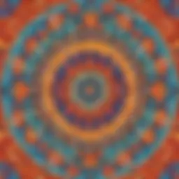 Colorful geometric patterns in kaleidoscope