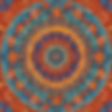 Colorful geometric patterns in kaleidoscope