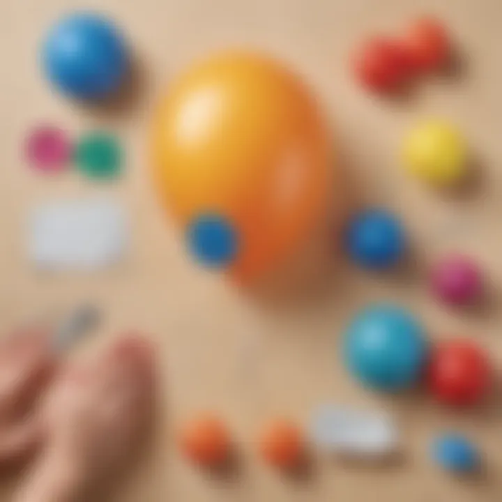 A close-up view of DIY stress balloon materials and techniques