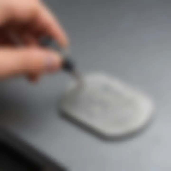 Dog tag stamper in action