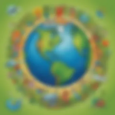 Vibrant Earth Day Poster for Young Minds Colorful Earth Day poster with nature themes
