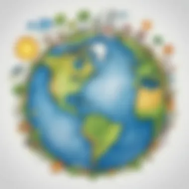 Inspiring Earth Day Drawing Template Creative drawing template for Earth Day celebrations