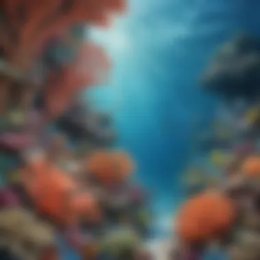 Illustration capturing the serene beauty of Earth's coral reefs