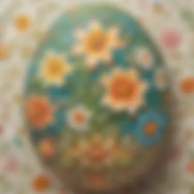 Easter egg adorned with intricate floral patterns