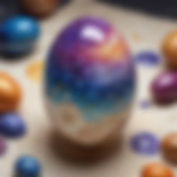 Easter egg showcasing a galaxy-inspired design