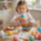Colorful Easter egg crafts for toddlers