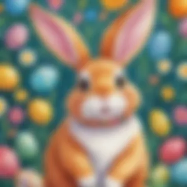 Vibrant Easter Bunny Art Projects Simple Easter bunny art in vibrant colors