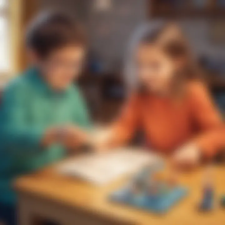 Young children engaged in a fun physics experiment