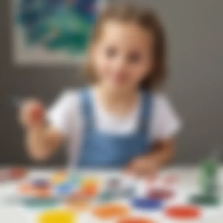 Educational and fun painting experience with non-toxic finger paint