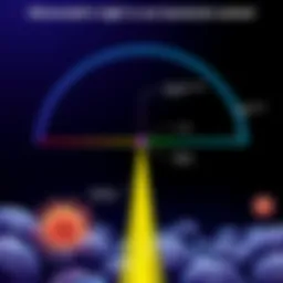 Diagram illustrating the UV light spectrum and its effects on bacteria
