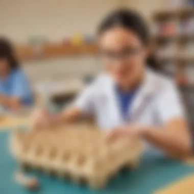 Innovative science experiments using egg cartons in a classroom