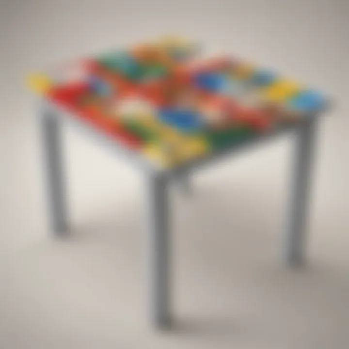 Elegant Lego table with customizable modular sections