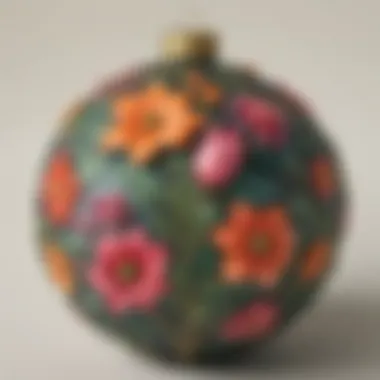 Elegant DIY ornament with floral accents