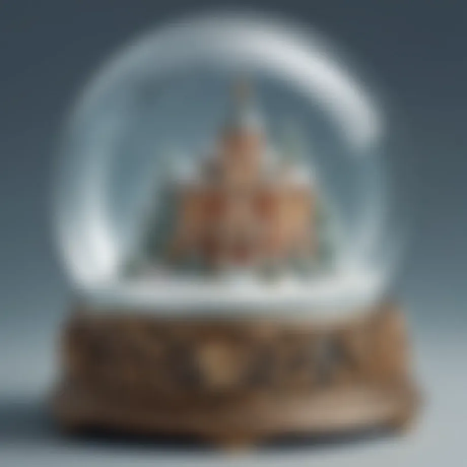 Elegantly designed snowglobe with intricate details