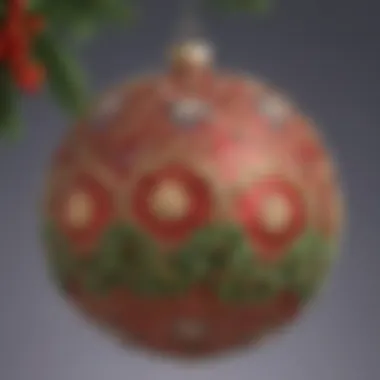 Elegantly Floral Christmas Ball Decoration