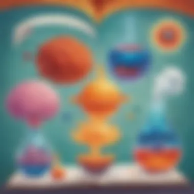 Understanding States of Matter Colorful illustration showing different states of matter.