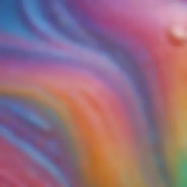 Mesmerizing iridescent slime texture created using eye contact solution