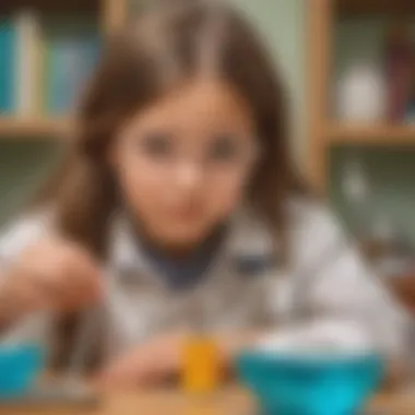 Child engrossed in science experiment