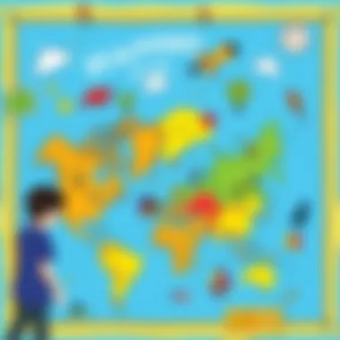 Colorful map activities for kids