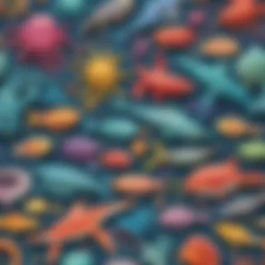 Crafting Ocean Creatures Colorful ocean creatures made from craft materials