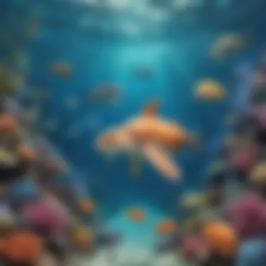 Interactive Underwater Safari Interactive underwater scene with plush sea animals