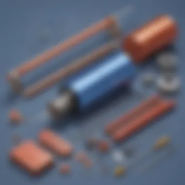 Various materials used for constructing powerful electromagnets.