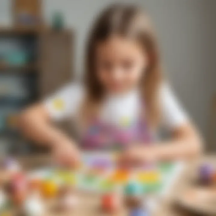 Child painting Easter eggs