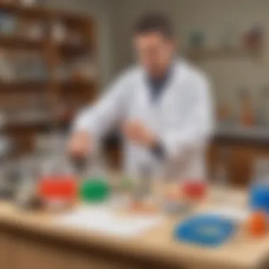 Laboratory setup with essential materials for the foam experiment.