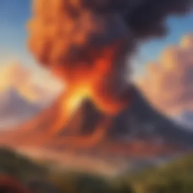 Captivating volcano explosion for kids