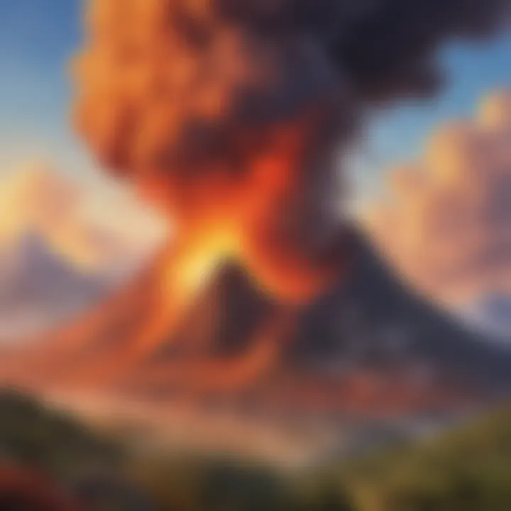 Captivating volcano explosion for kids