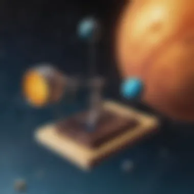 Interactive experiment demonstrating gravity using different objects