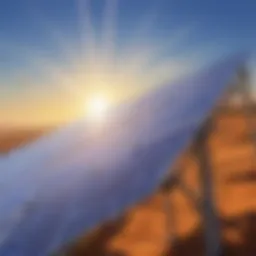 Solar panels harnessing sunlight for energy production