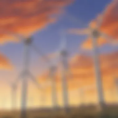 Harnessing Wind Power Wind turbines generating renewable energy