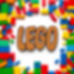 Colorful LEGO bricks arranged creatively