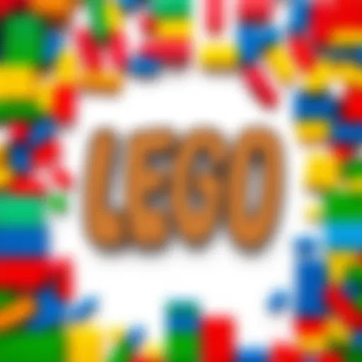 Creative LEGO Arrangement Colorful LEGO bricks arranged creatively