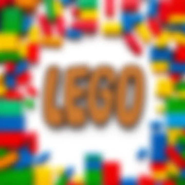 Creative LEGO Arrangement Colorful LEGO bricks arranged creatively